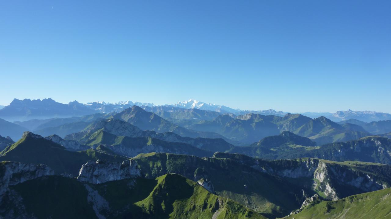 Massif du Chablais et Mont Blanc